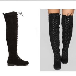 Fashion nova thigh high boots